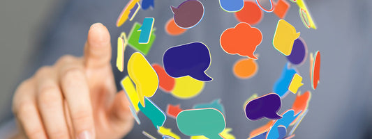 A handful of speech bubbles in a bubble.
