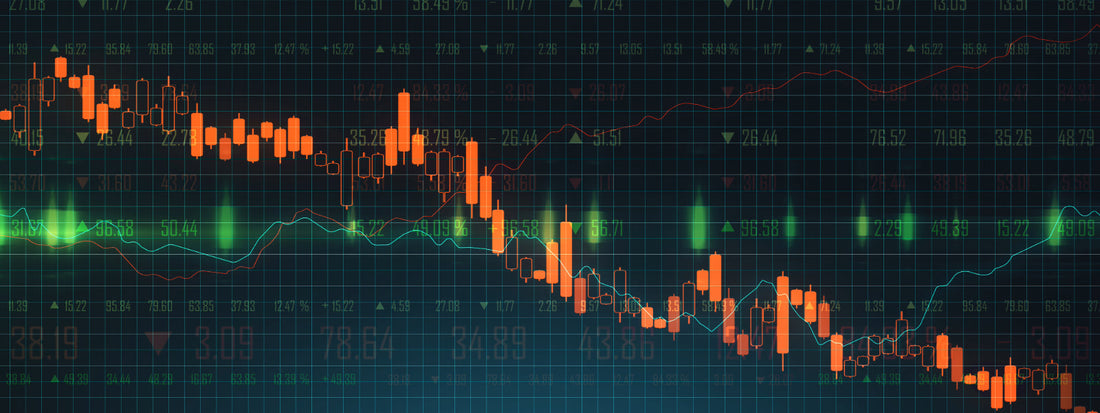 Financial graph going down.