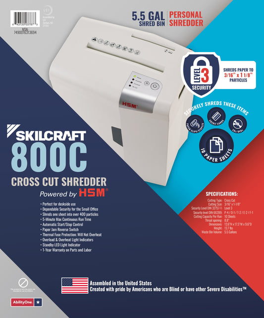 Skilcraft Shredder Package Design