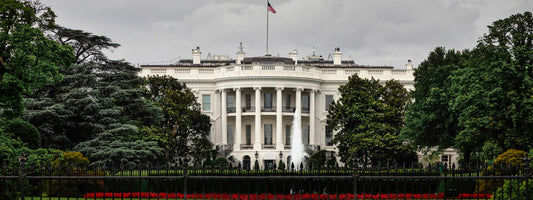 White House on a cloudy day.